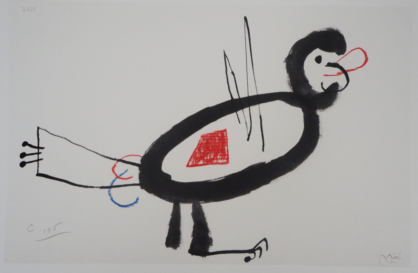 Joan MIRO : LOiseau surréaliste - Lithographie signée
