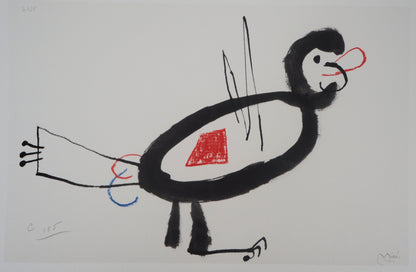 Joan MIRO : LOiseau surréaliste - Lithographie signée