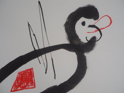 Joan MIRO : LOiseau surréaliste - Lithographie signée
