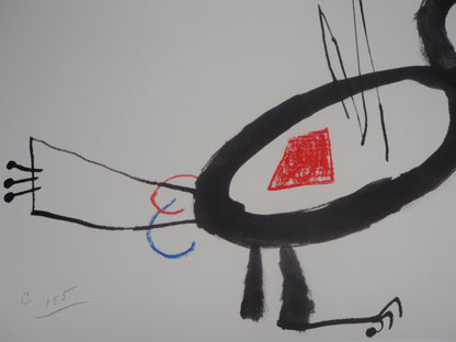 Joan MIRO : LOiseau surréaliste - Lithographie signée