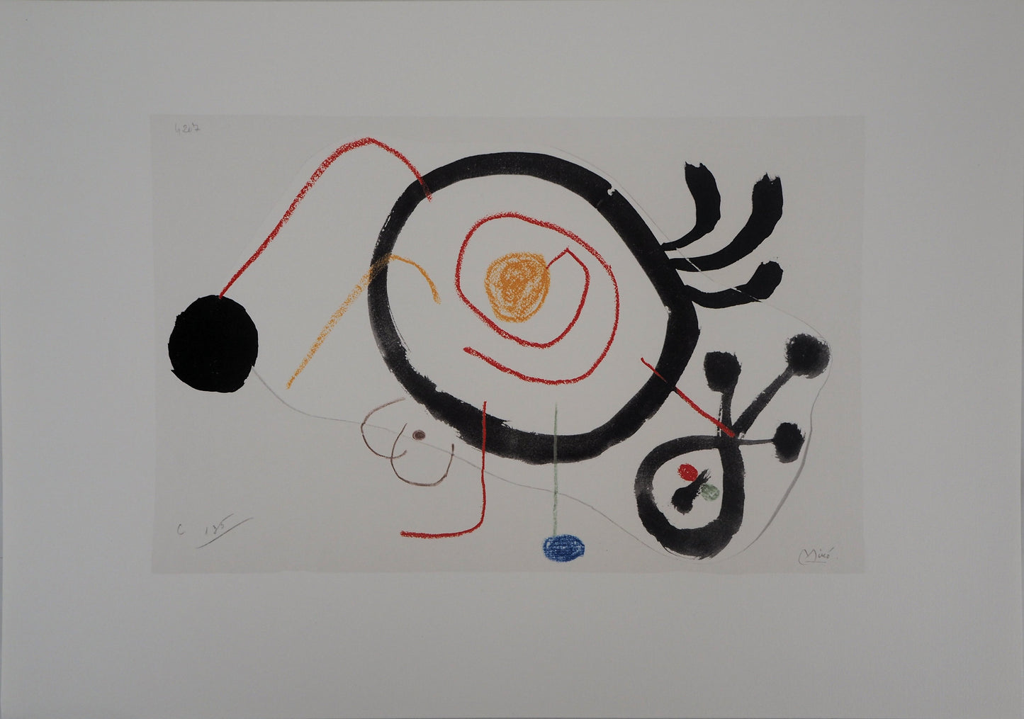 Joan MIRO : Créature Onirique - Lithographie signée