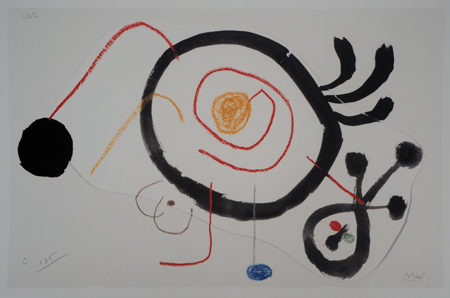Joan MIRO : Créature Onirique - Lithographie signée