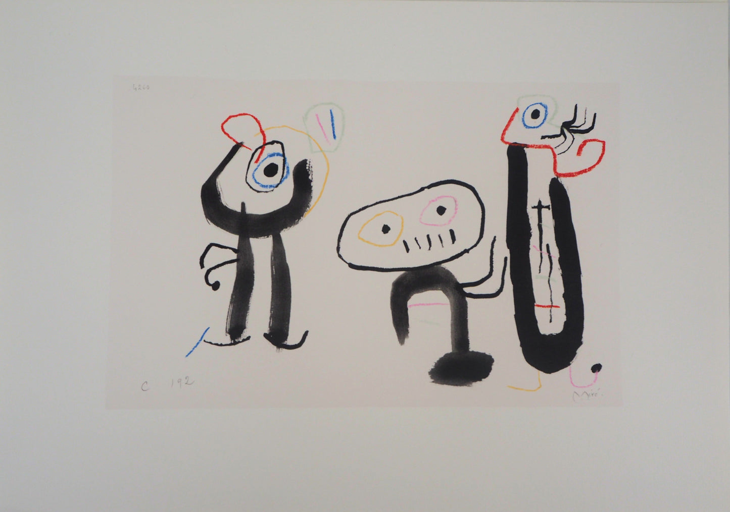 Joan MIRO : Famille Onirique - Lithographie signée