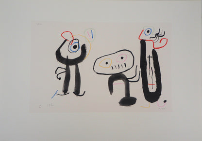 Joan MIRO : Famille Onirique - Lithographie signée