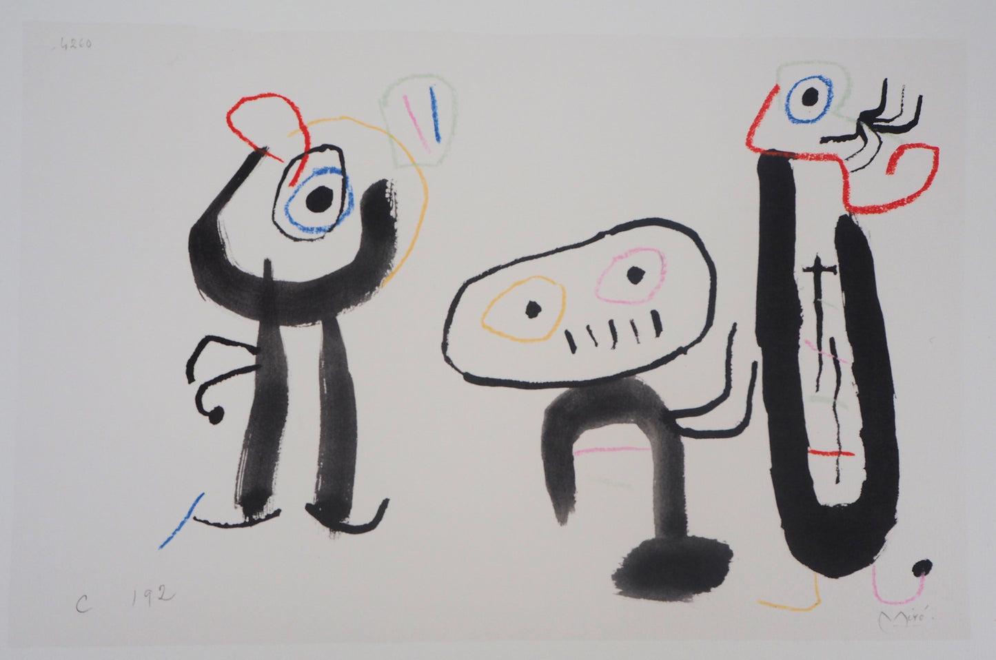 Joan MIRO : Famille Onirique - Lithographie signée
