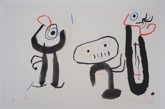 Joan MIRO : Famille Onirique - Lithographie signée