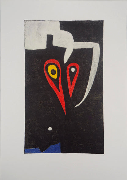 Joan MIRO : Tête d'oiseau - Lithographie