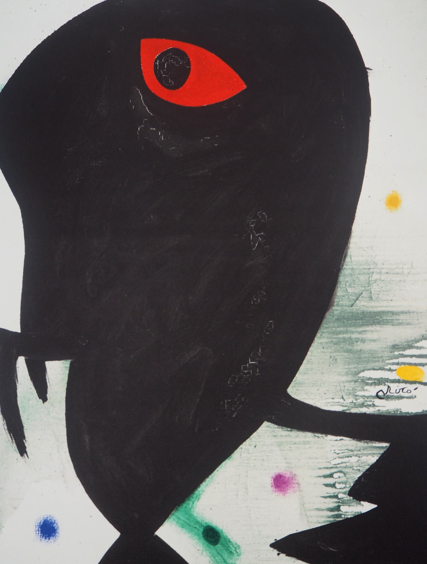 Joan MIRO : Visage surréaliste - Lithographie signée