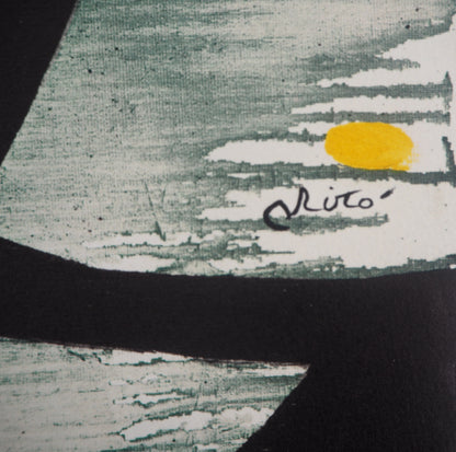 Joan MIRO : Visage surréaliste - Lithographie signée