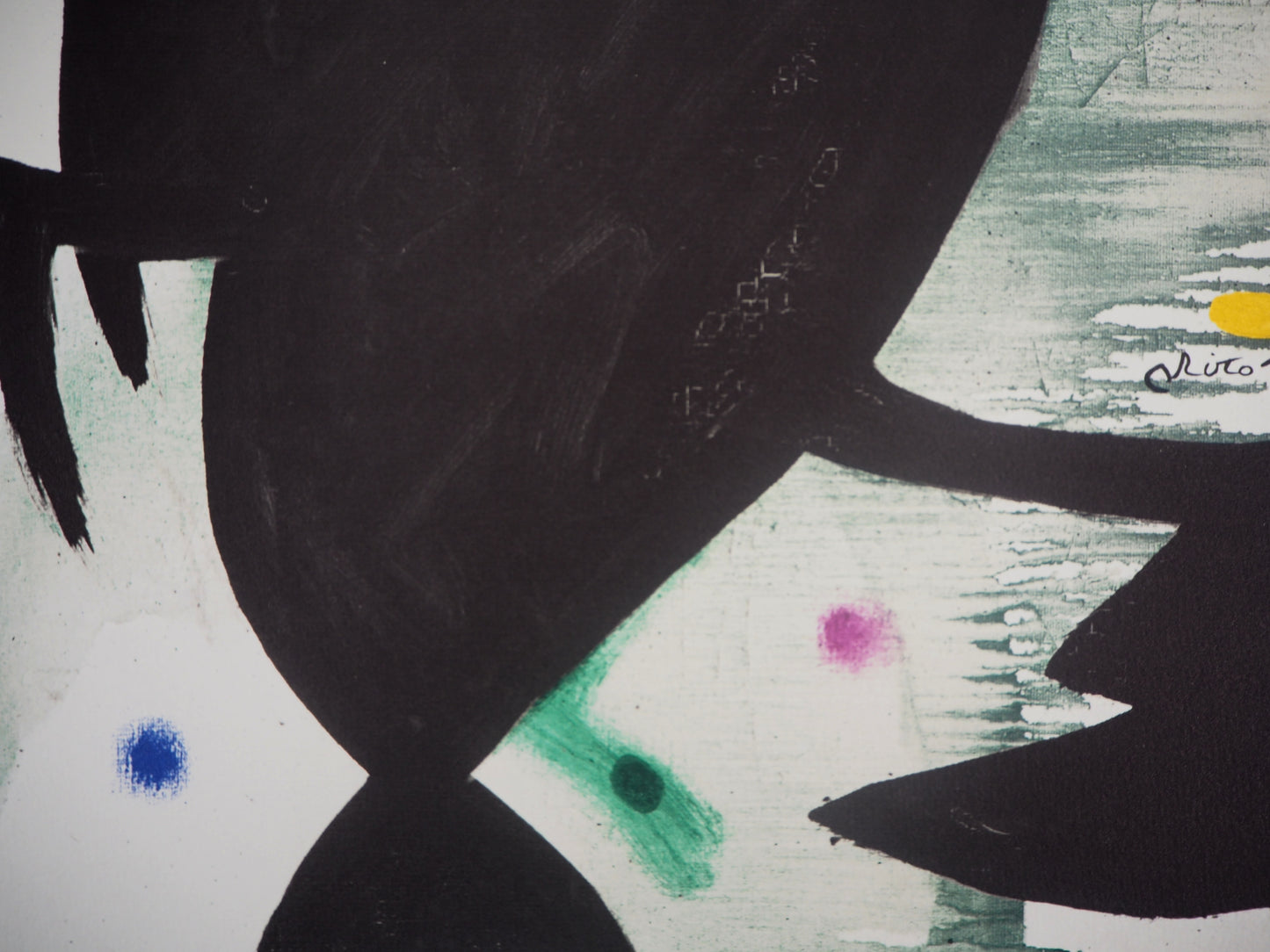 Joan MIRO : Visage surréaliste - Lithographie signée
