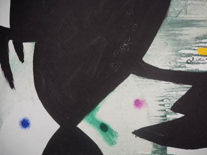 Joan MIRO : Visage surréaliste - Lithographie signée