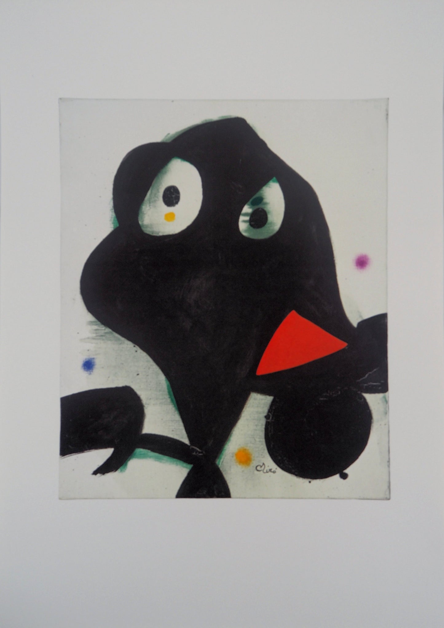 Joan MIRO : Visage surréaliste - Lithographie signée