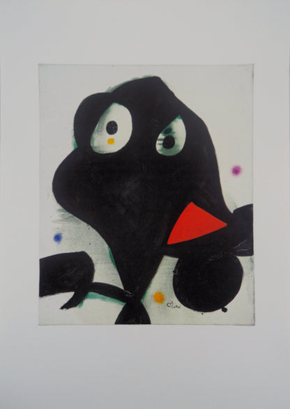 Joan MIRO : Visage surréaliste - Lithographie signée