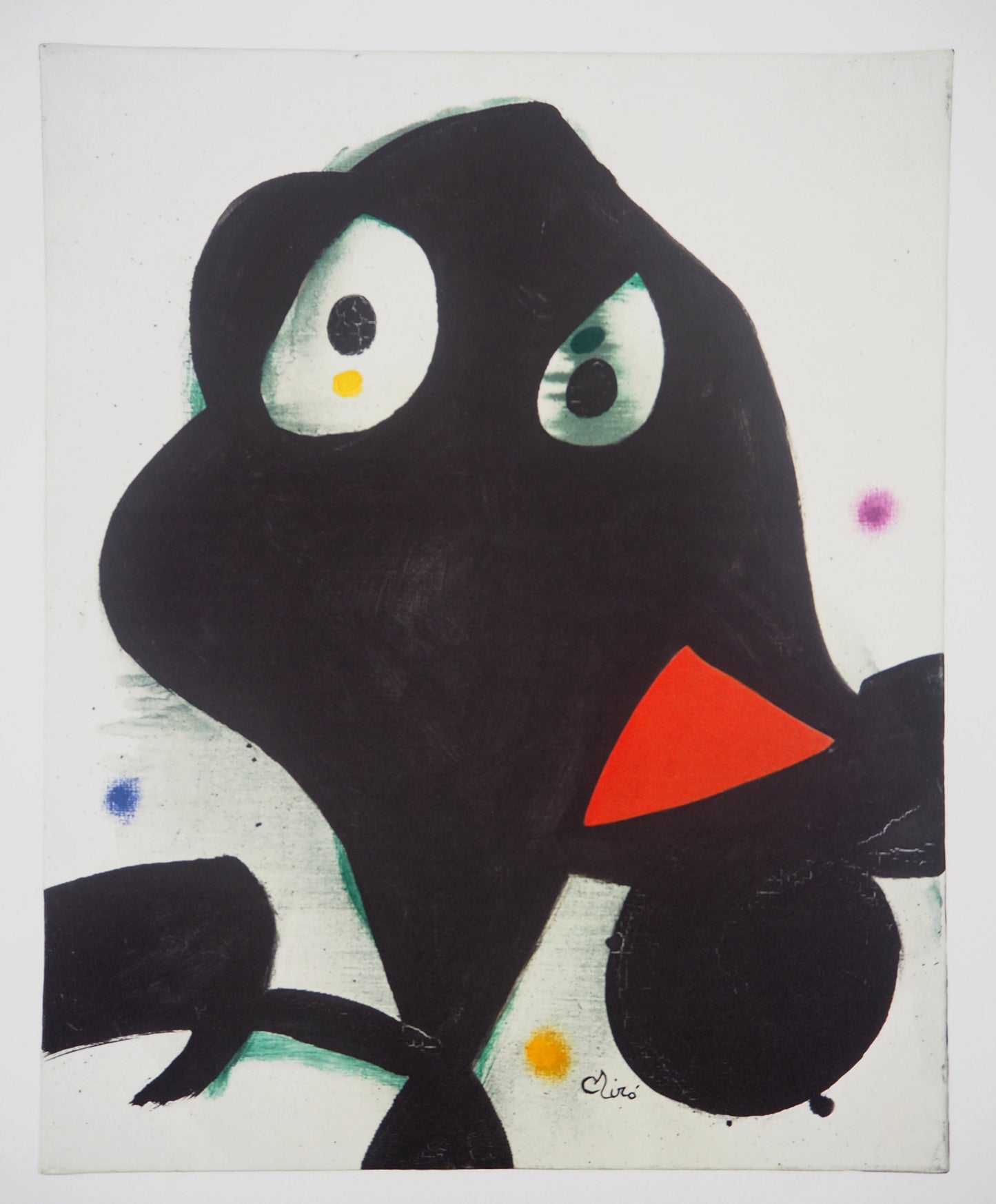 Joan MIRO : Visage surréaliste - Lithographie signée