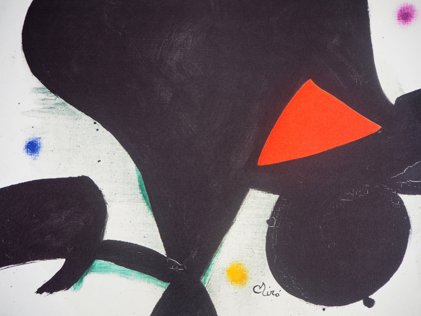 Joan MIRO : Visage surréaliste - Lithographie signée