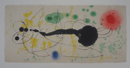 Joan MIRO : Oiseau surréaliste - Lithographie signée