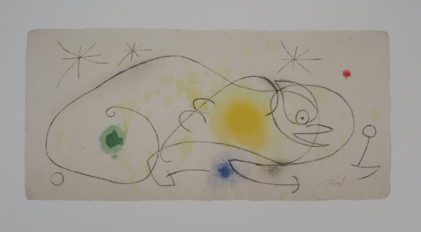 Joan MIRO : Oiseau étoilé - Lithographie signée
