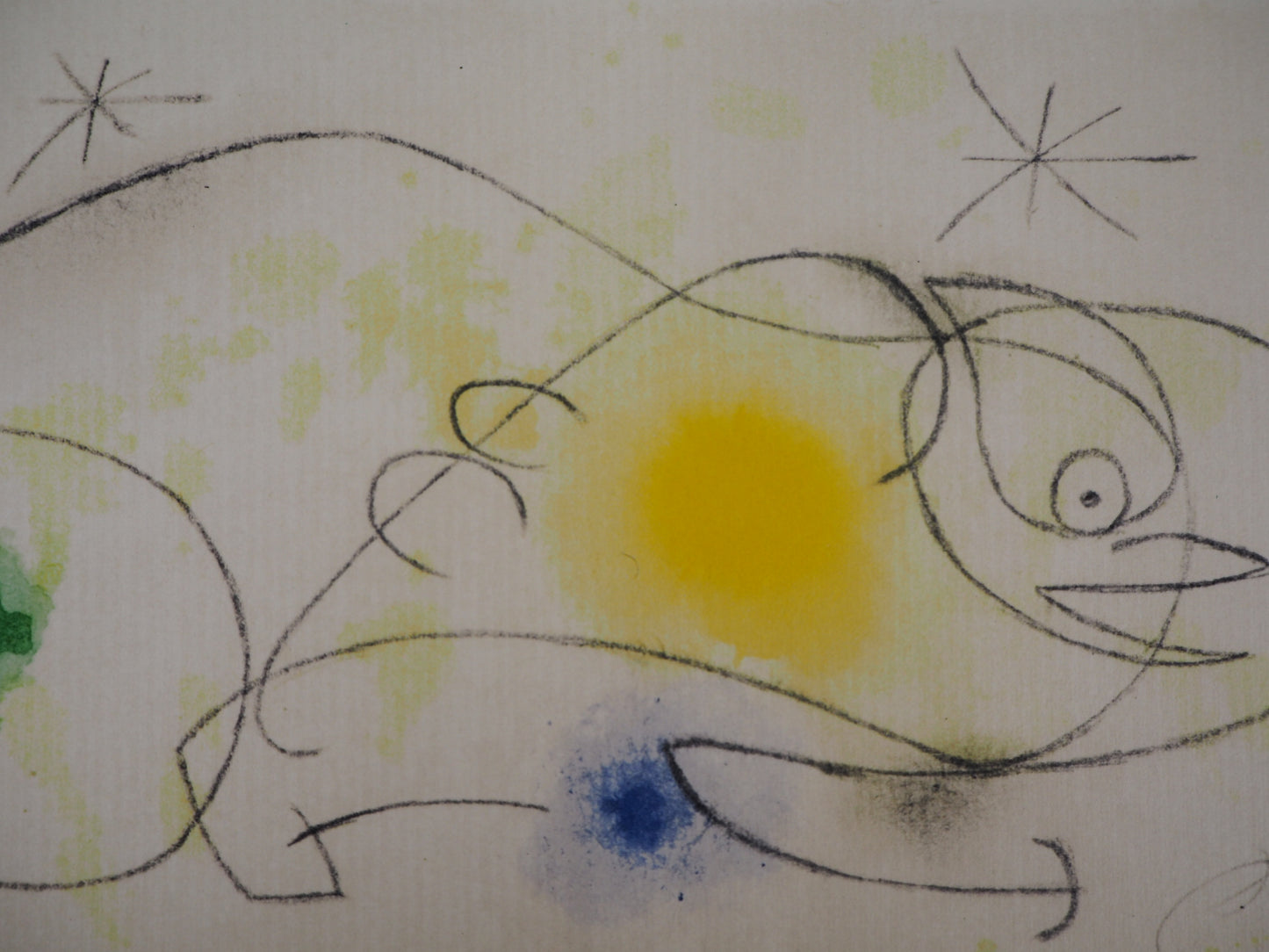 Joan MIRO : Oiseau étoilé - Lithographie signée