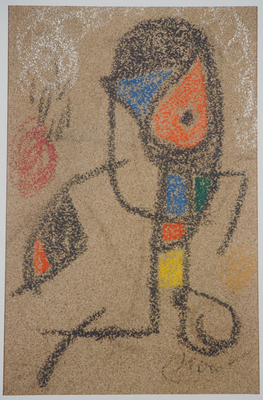 Joan MIRO : Personnage surréaliste - Lithographie signée