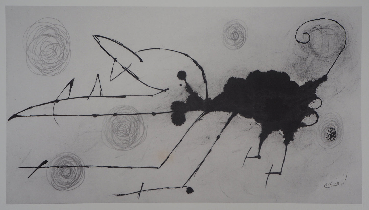 Joan MIRO : Chien surréaliste - Lithographie signée