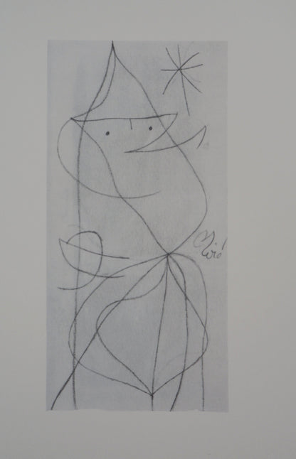 Joan MIRO : Femme étoilée - Lithographie signée