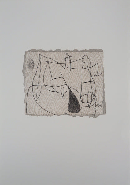 Joan MIRO : Femme surréaliste - Lithographie signée