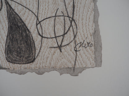 Joan MIRO : Femme surréaliste - Lithographie signée