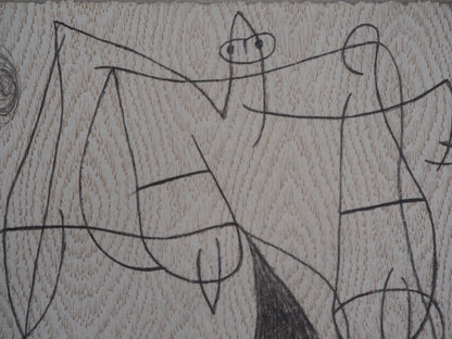 Joan MIRO : Femme surréaliste - Lithographie signée