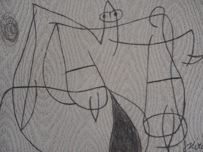 Joan MIRO : Femme surréaliste - Lithographie signée