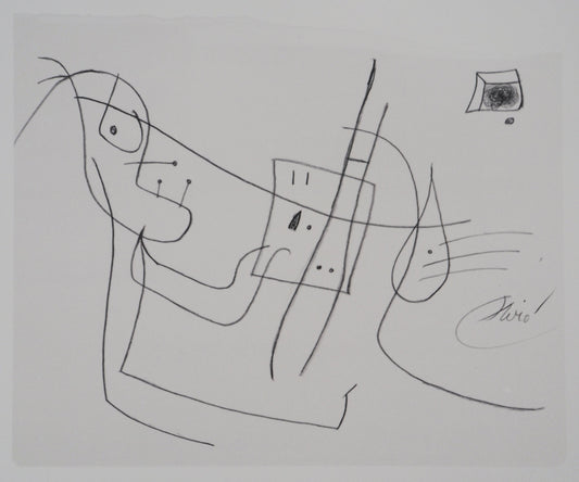 Joan MIRO : L'artiste au travail - Lithographie signée