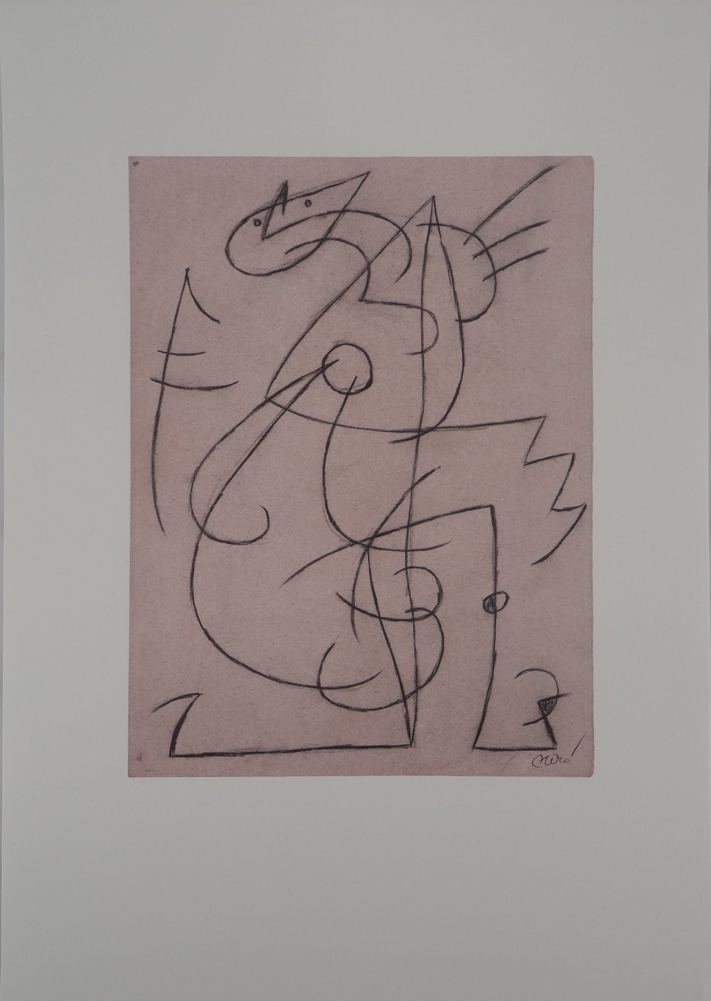 Joan MIRO : Personnage surréaliste - Lithographie signée