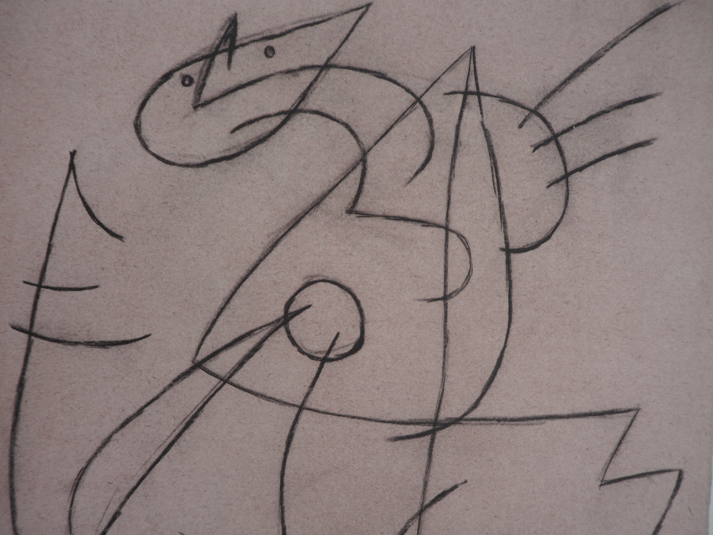 Joan MIRO : Personnage surréaliste - Lithographie signée