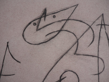 Joan MIRO : Personnage surréaliste - Lithographie signée