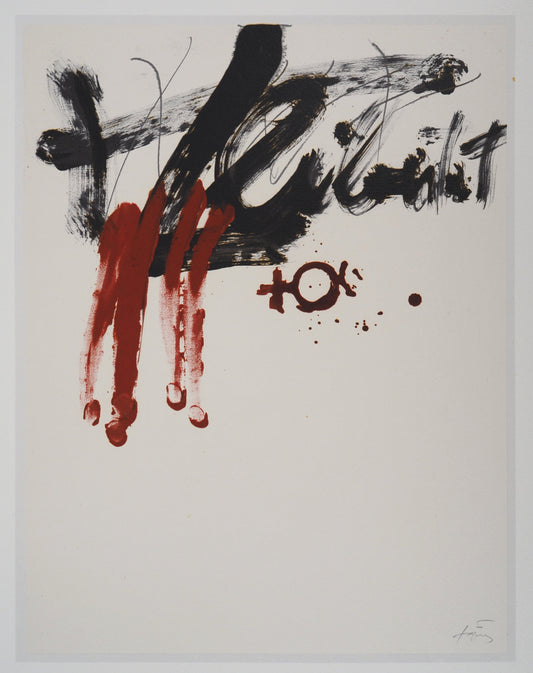 Antoni TAPIES : Liberté - Lithographie signée