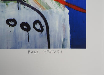 Paul KOSTABI : Femme et son ami le robot - Giclée originale signée