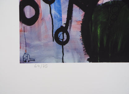 Paul KOSTABI : Femme et son ami le robot - Giclée originale signée