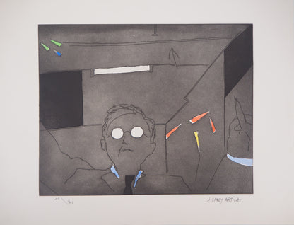 Joan GARDY ARTIGAS : Le peintre aveugle - Gravure originale signée