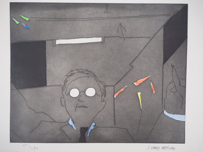 Joan GARDY ARTIGAS : Le peintre aveugle - Gravure originale signée