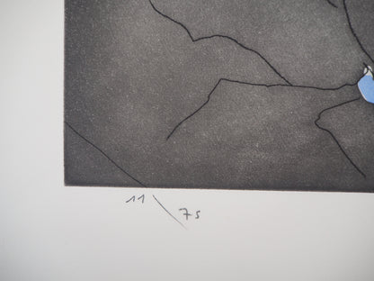 Joan GARDY ARTIGAS : Le peintre aveugle - Gravure originale signée