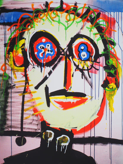 Paul KOSTABI : Portrait d'homme - Giclée originale signée