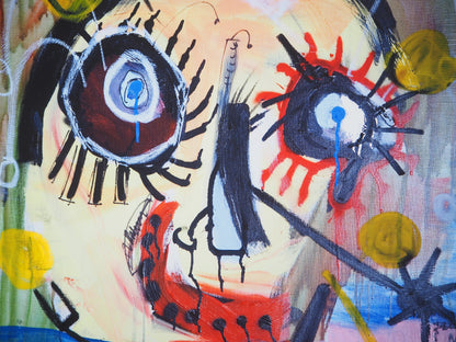 Paul KOSTABI : Jeune fille au collier - Giclée originale signée