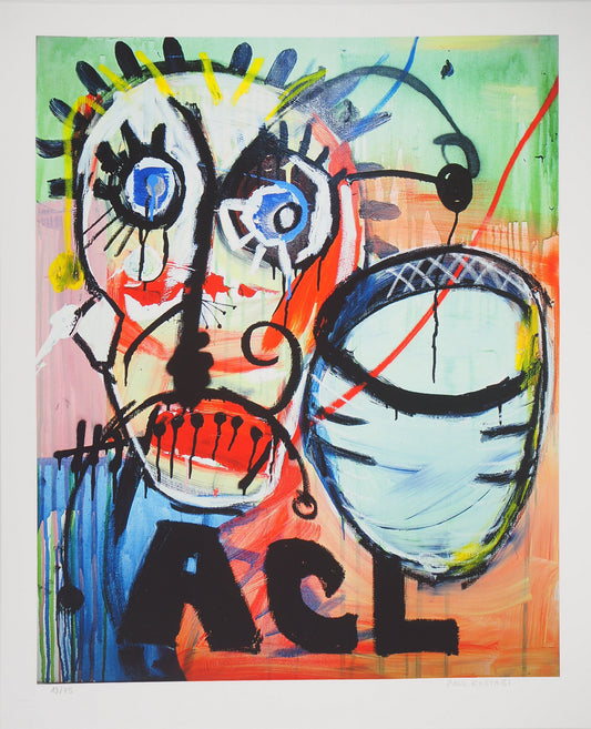 Paul KOSTABI : Homme à la moustache - Giclée originale signée