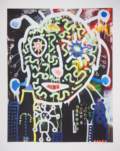 Paul KOSTABI : Géant dans la ville - Giclée originale signée