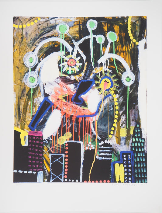Paul KOSTABI : Monstre destructeur - Giclée originale signée