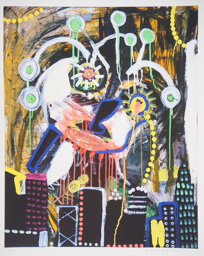 Paul KOSTABI : Monstre destructeur - Giclée originale signée