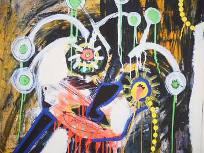 Paul KOSTABI : Monstre destructeur - Giclée originale signée