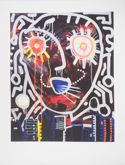 Paul KOSTABI : Homme en folie - Giclée originale signée
