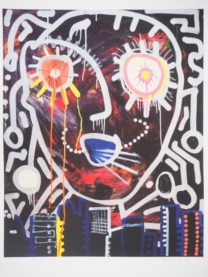 Paul KOSTABI : Homme en folie - Giclée originale signée