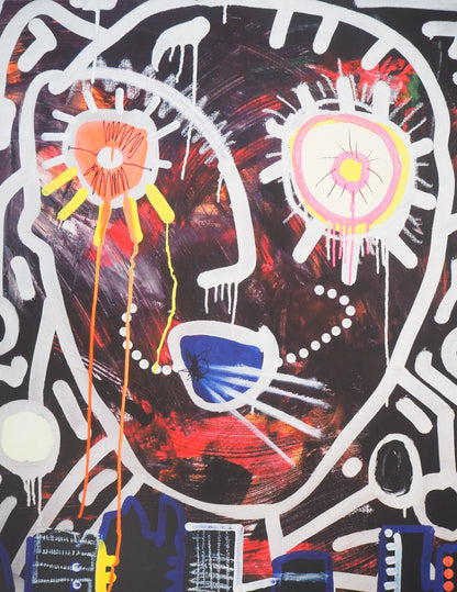 Paul KOSTABI : Homme en folie - Giclée originale signée