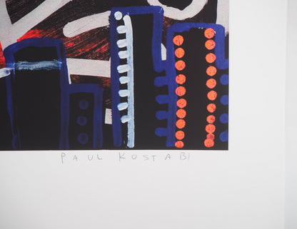 Paul KOSTABI : Homme en folie - Giclée originale signée